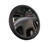 Steering Hood Pu Leather Large Size Car Steering Wheel Cover Plus Wheel Hubs For Different Cars 36 38 40 42 45 47 50CM For Trunk Bus Wheel Cover(38cm)