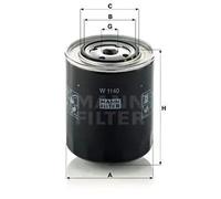 Steering hydraulics filter W 1140 MANN-FILTER for FIAT IVECO EBRO NEW HOLLAND