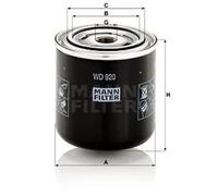 MANN-FILTER WD 920 Oil Filter Hydraulics filter - for Off-Highway Applications