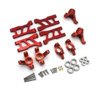 Steering knuckle For HSP 18301 18302 18311 18312 18321 18322 1/18 Metal For Swing Arm Steering Cup Accessories Five Pieces Remote Control Car Parts(Red)