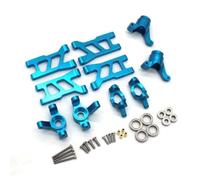Steering knuckle For HSP 18301 18302 18311 18312 18321 18322 1/18 Metal For Swing Arm Steering Cup Accessories Five Pieces Remote Control Car Parts(Blue)