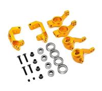Steering knuckle For HSP 94123 94111 94107 94170 1/10 Aluminum Alloy Steering Combination Upgrade Kit Ball Bearing Remote Control Car Parts(Yellow)