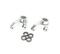 Steering knuckle For Hyper GO For MJX 10303 10304 1/10 Metal Front Steering Cup Bearing RC Car Upgrade Accessories Parts(Silver)