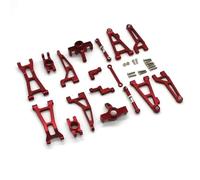 Steering knuckle For MJX 16207 M162 1/16 Metal Parts For Swing Arm Steering Cup Rear Wheel For Seat Set Remote Control Car Accessories(Red)