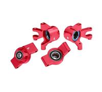 Steering knuckle For Traxxas For Mini For Maxx For Xrt For Slash For Rally Gpm 7075 Alloy Front Steering Blocks Rear Hubs Big Bearing RC Car Parts(Red)