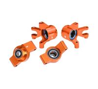 Steering knuckle For Traxxas For Mini For Maxx For Xrt For Slash For Rally Gpm 7075 Alloy Front Steering Blocks Rear Hubs Big Bearing RC Car Parts(Orange)