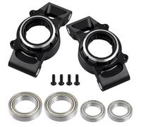 Steering knuckle For X-maxx 1/5 2pcs Metal Rear Hubs Steering Blocks Diff Drive Cup Remote Control Monster Truck Upgrade Parts(Black 4)