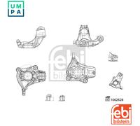 Wheel Suspension Steering Knuckle Right Front Fits Audi A3 FEBI BILSTEIN 1002628