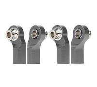 Steering Linkage Rod For Axial For Traxxas For Trx4 For Tamiya 1/10 RC Crawler Car Aluminium Alloy CNC M3/M4 Bent Pivot Rod End Width Balls(Gray,M4)