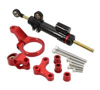 Steering Parts Compatible with CBR650R 2019 2021 2022 Motorcycle Steering Stabilizer Damper Mounting Adjustable Bracket Accessories Mounting Parts Kit(Black-Red)