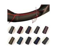 Steering Protective Cover Full BlackCar Steering Wheel Braid Soft Leather Cover For BMW E81 E90 Pack For M3 E91 E92 E93 E87 E82 E88 For X1 E84 Wheel Protector(Red thread)