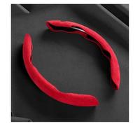 Steering Protective Cover Non-Slip Suede Leather Car Steering Wheel Anti-slip Cover For Toyota GR GAZOO RACING For Toyota For Yaris Hilux For Corolla For Prius Wheel Protector(2Piece-red)