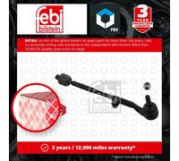 Steering Rod Assembly fits BMW 330D 3.0D Right 08 to 13 N57D30A 32106768880 Febi