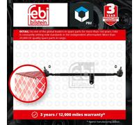Steering Rod 03669 by Febi Bilstein Front/Centre Axle - Single