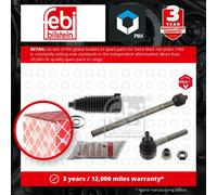 febi bilstein 38997 Tie Rod with steering boot set, pack of one , Black