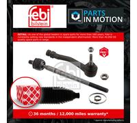 Steering Rod Assembly fits CITROEN BERLINGO 9HW, 9HX, B9 1.6D Right 2005 on Febi