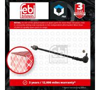 Steering Rod Assembly fits VW CORRADO 53I 2.9 Right 91 to 95 ABV 1H0422804B Febi