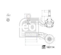 Steering rod end Front Axle Right 183114 FEBI BILSTEIN for FORD FOCUS IV