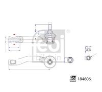 FEBI 184606 TIE ROD END Front RH