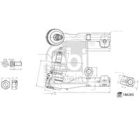 Steering rod end Front Axle Right 186265 FEBI BILSTEIN for BMW 3 3 Touring i4