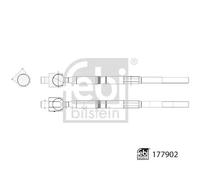Steering rod Front Axle Left 177902 FEBI BILSTEIN for HYUNDAI KIA