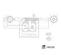 Steering rod Front Axle Left 184258 FEBI BILSTEIN for OPEL