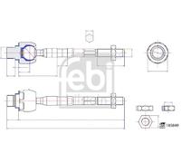 Steering rod Front Axle Right 185894 FEBI BILSTEIN for KIA PICANTO II