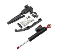 Steering Stabilize Damper Carbon Steering Damper Stabilizer Motorcycle For Ya&ma&ha For Tracer 900GT Directional Dampers Mount Bracket Support(Black-A)
