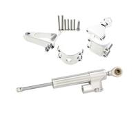 Steering Stabilize Damper Motorcycles Steering Stabilize Damper Mounting Bracket For CBR 600 F4 F4I 1999-2003 Motorcycles Directional Damper(Silver)