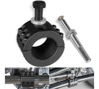 Steering Stabilizer Tie Rod Clamp (1-1/2" OD Tube) with Steering Stabilizer Relocation Bolt for Jeep Wrangler JK JKU JL JLU & Jeep Gladiator JT 2007-2022