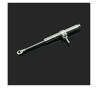 Steering stabilizer Universal Motorcycle Adjustable Steering Damper Stabilizer Aluminum Balancing Lever Stabilizer 330mm Motorcycles Steering Stabilize(Silver)