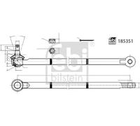 Centre Rod Assembly Steering Febi Bilstein 185351 Fits Suzuki Samurai SJ413