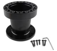 Steering Wheel Adapter Riser Extension Base 76mm 101mm 51mm for Adjustable Height and Improved Driving Comfort (Black 76mm)