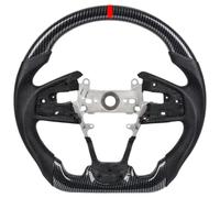 steering wheel assembly Compatible With Civic 10th For Type-R FK8 2016 2017 2018 2019 2020 Carbon Fiber Steering Wheel Perforated Racing Wheel(Top Round)