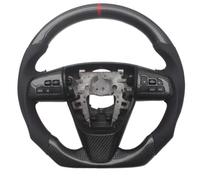 Steering wheel assembly Compatible With Mazda For 3 Mazdaspeed 2008 2009 2010 2011 2012 2013 Car Accessories PU Carbon Fiber Steering Wheel Replacement(With Left And Right)