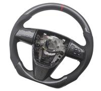 Steering wheel assembly Compatible With Mazda For 3 Mazdaspeed 2008 2009 2010 2011 2012 2013 Car Accessories PU Carbon Fiber Steering Wheel Replacement(With Left Button)