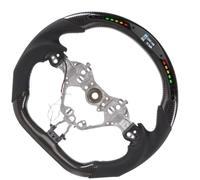 Steering wheel assembly Compatible With Toyota For 86 ZN6 GR 2017 2018 2019 2020-2025 Carbon Fiber Perforated PU D Shape Flat Bottom Car Parts Steering Wheel