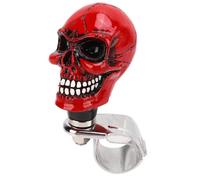 Steering Wheel Assist Knob Skull Shape Car Turning Driving Suicide Knob Steering Spinner Turn Aid Helper Vehicles Trucks Assist Grip Handle(red)