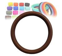 Steering Wheel Auto Steering Wheel Cover Protector Universal Car Protective New Cool Non-Slip Silicone(Brown)