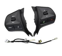 Steering Wheel Button Audio Phone Volume Switch For KIA For RIO 2011 2012 2013 2014 Multifunctional Steering Wheel Control Button Cruise Control Switch(Pianoblack-heatwire)