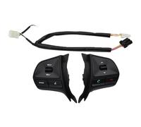 Steering Wheel Button Control Switch For KIA For RIO 2011-2014 Multifunctional Steering Wheel Control Button Audio Phone Volume Switch(Black-no heat)