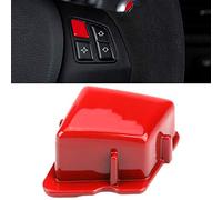Steering Wheel Button Cover, Car Steering Wheel M Mode Switch Button Cap for 3 Series E90 E92 E93 M3 2007-2013(Red)