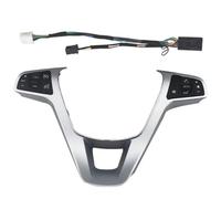 Steering Wheel Button Covers Compatible With Lada For ВАЗ For Vesta Sport For SW For Cross 2015-2021 Car Multifunctional Steering Wheel Cruise Control Button Switch(Silver black)
