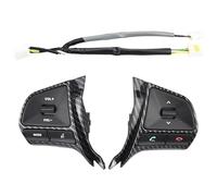 Steering Wheel Button For KIA For RIO 2011-2014 Multifunctional Steering Wheel Control Button Audio Phone Volume Switch Cruise Control Switch(Carbon-no heat)