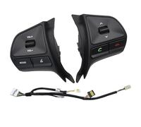 Steering Wheel Button For KIA For RIO 2011-2014 Multifunctional Steering Wheel Control Button Audio Phone Volume Switch Cruise Control Switch(Black-heatwire)