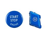 steering wheel buttons Compatible With BMW For 3 Series E90 E92 E93 M3 2007-2013 Car Steering Wheel M Alphabet Mode And START Stop Engine Button Car Accessories(Blue,E90)