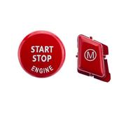 steering wheel buttons Compatible With BMW For 3 Series E90 E92 E93 M3 2007-2013 Car Steering Wheel M Alphabet Mode And START Stop Engine Button Car Accessories(Red,E92)