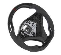 Steering Wheel, Carbon Fiber Suede Automotive Steering Wheels Arrow Storage Case with Red Stripe for 3 Series E90 E92 E93 M3 E82 E88 2006-2013