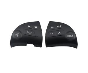 Steering Wheel Control Button 1pair Multifunctional Bluetooth Speaker Button Switch Cover For Lexus For ES350 2006-2012 Steering Wheel 84250-33190(Black Cover)