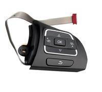 Steering Wheel Control Switch Button Cover For VW For Golf For Jetta For Tiguan For Caddy 5C0959538B 5C0959537 Multifunction Steering Wheel Control Switch Car Switch Button(R)